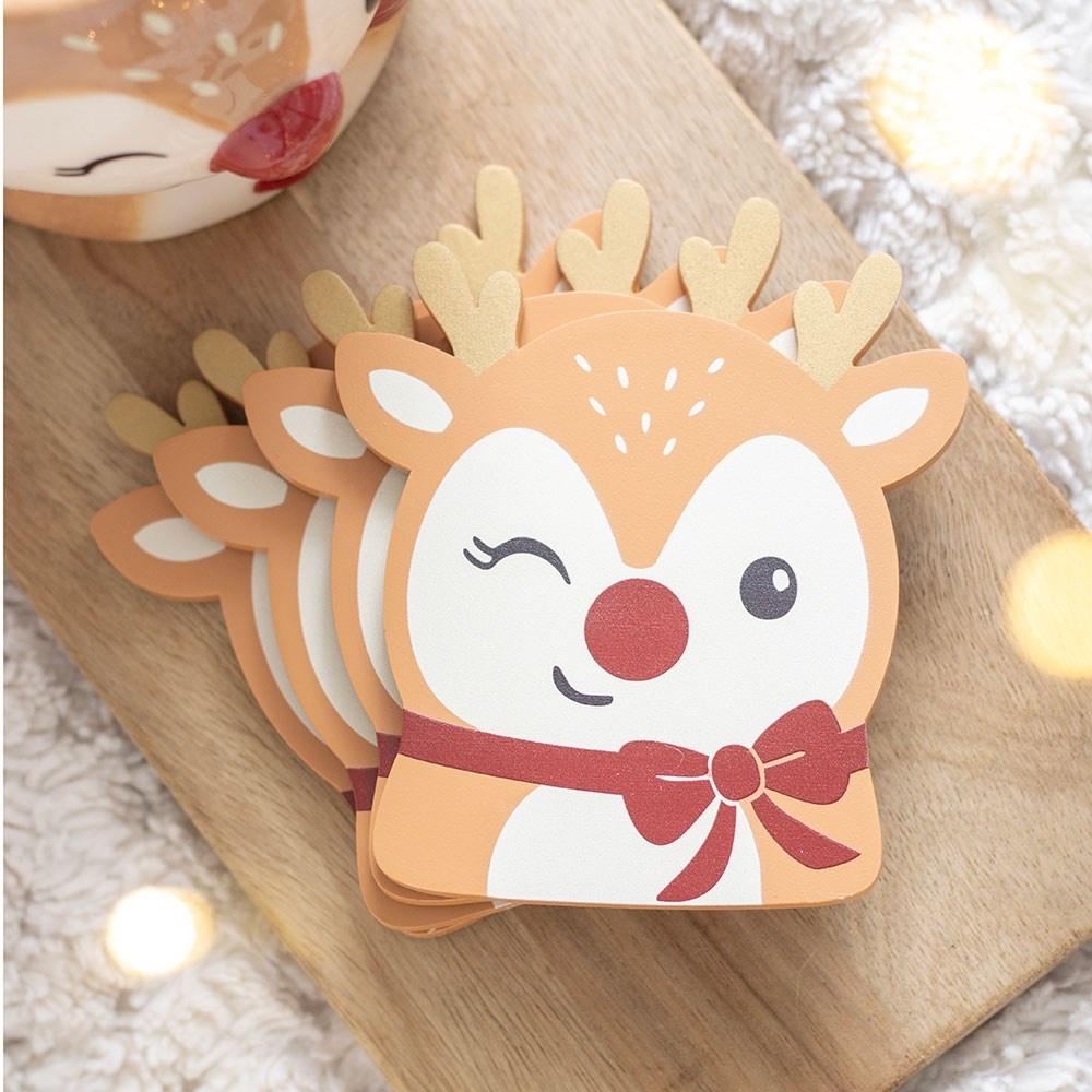 Something Different - Ruby the Reindeer Sous verre ensemble - Multicolore
